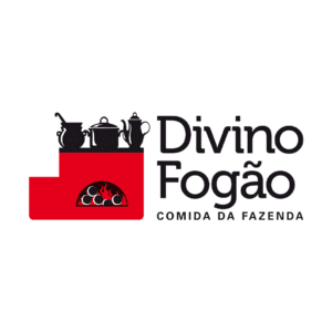 Logotipo da franquia Divino Fogão, especializada em comida da fazenda, disponível na Planet Franchise.