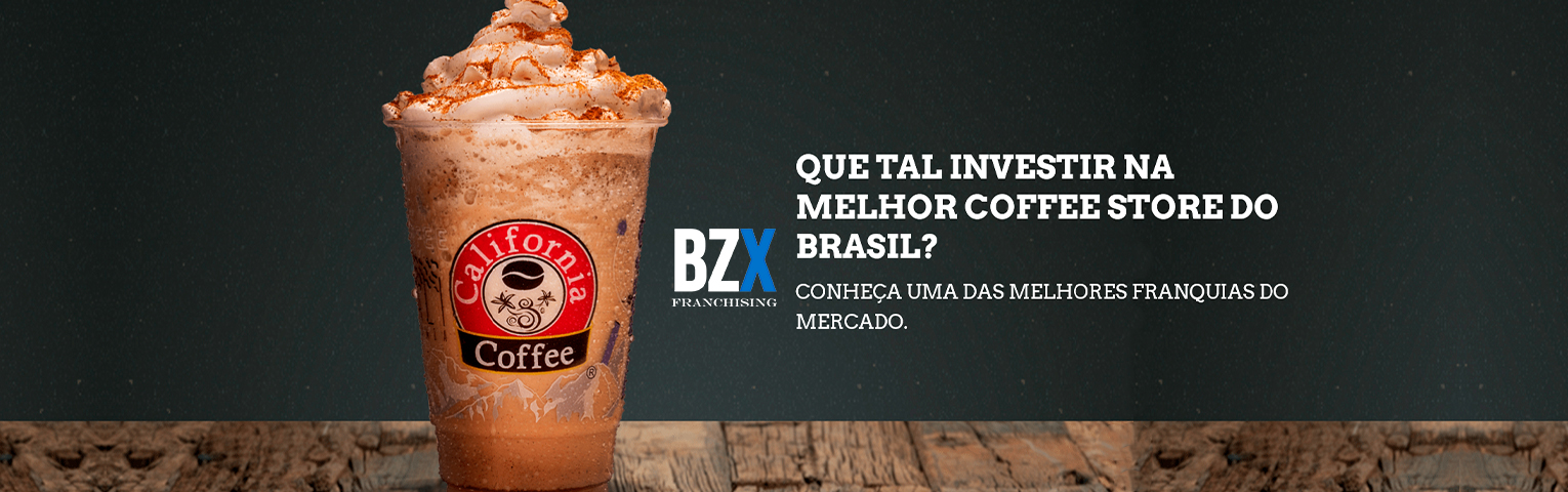 Seja um franqueado California Coffe da BZX franchising