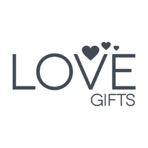 Logotipo da franquia Love Gifts, especializada em presentes criativos, disponível na Planet Franchise