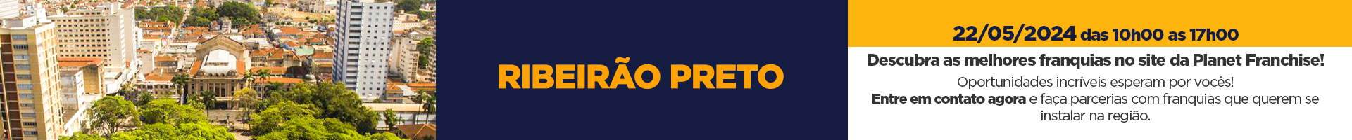 Banner live franquias para Ribeirão Preto